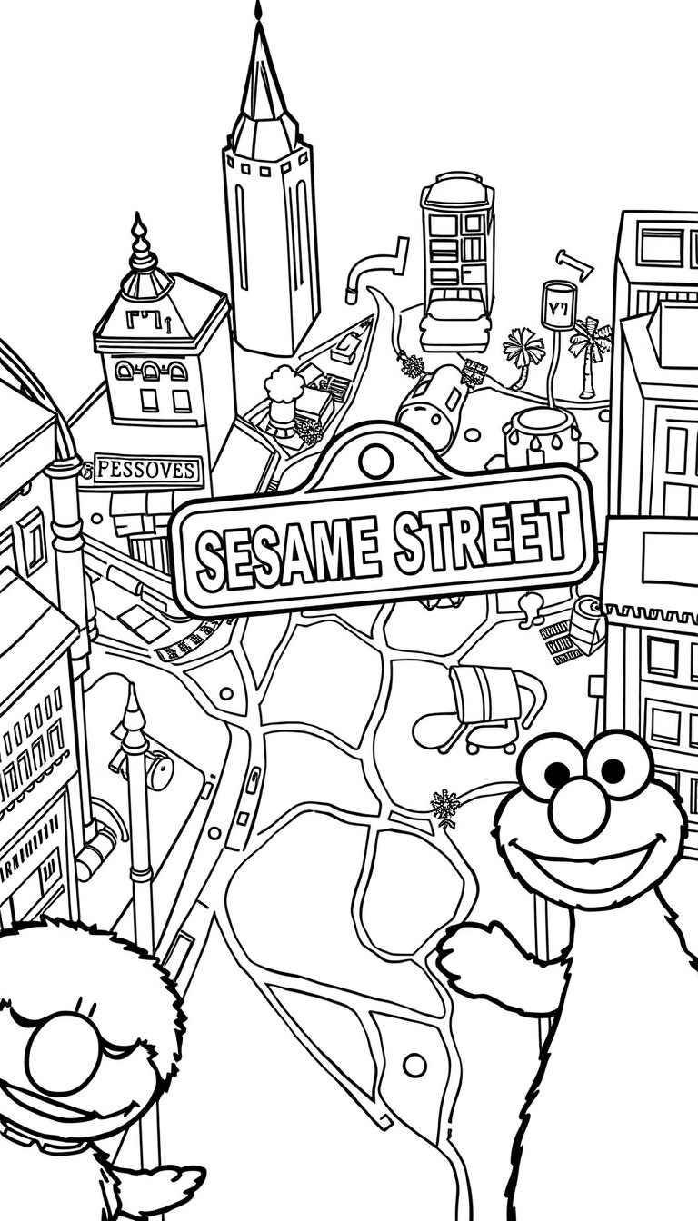 A map showing the way to Sesame Street