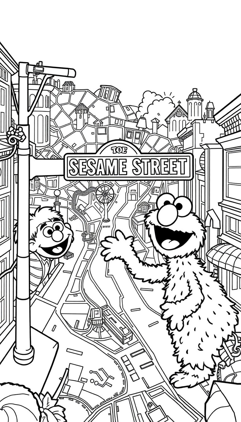 A map showing the way to Sesame Street