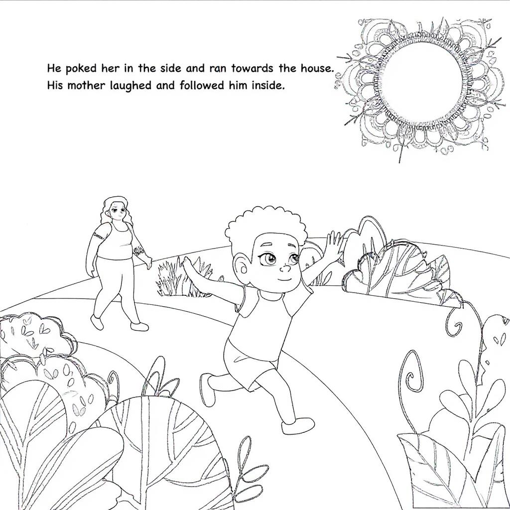 Make this a high-quality black and white COLORING PAGE with white background, only black lines, NO big gray areas, and clear, thick bold outlines, well-defined shapes, and clean edges. Remove all shad