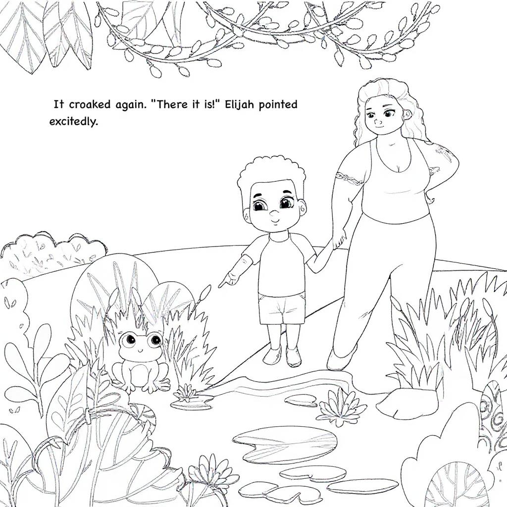 Make this a high-quality black and white COLORING PAGE with white background, only black lines, NO big gray areas, and clear, thick bold outlines, well-defined shapes, and clean edges. Remove all shad