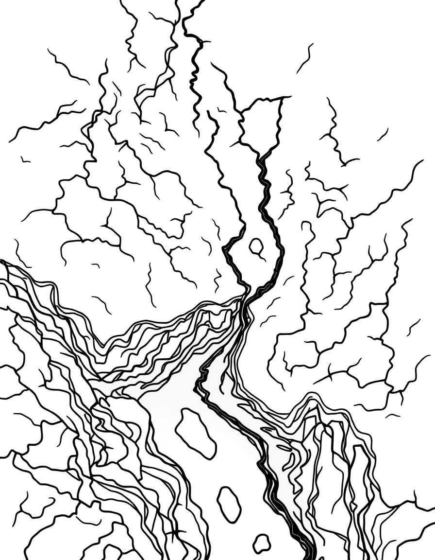 Drainage basin and tributaries