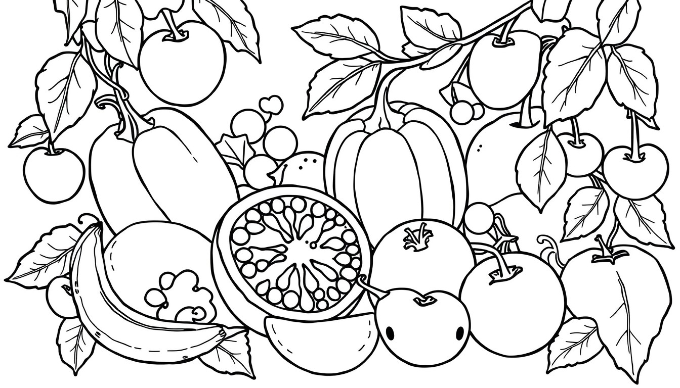 Fruits and Vegetables Coloring - 1746553369303 E8q9rk 