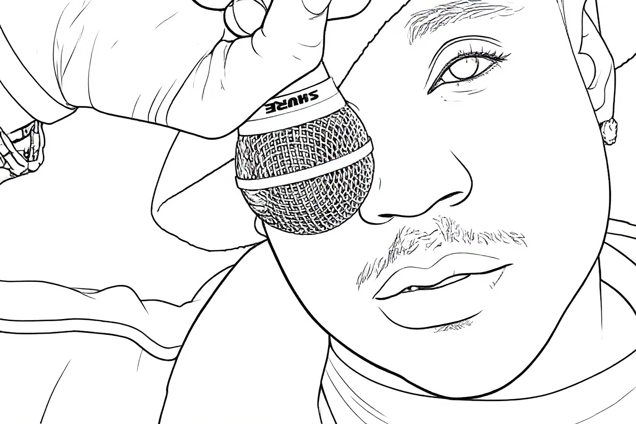 Make this a high-quality black and white COLORING PAGE with white background, only black lines, NO big gray areas, and clear, thick bold outlines, well-defined shapes, and clean edges. Remove all shad