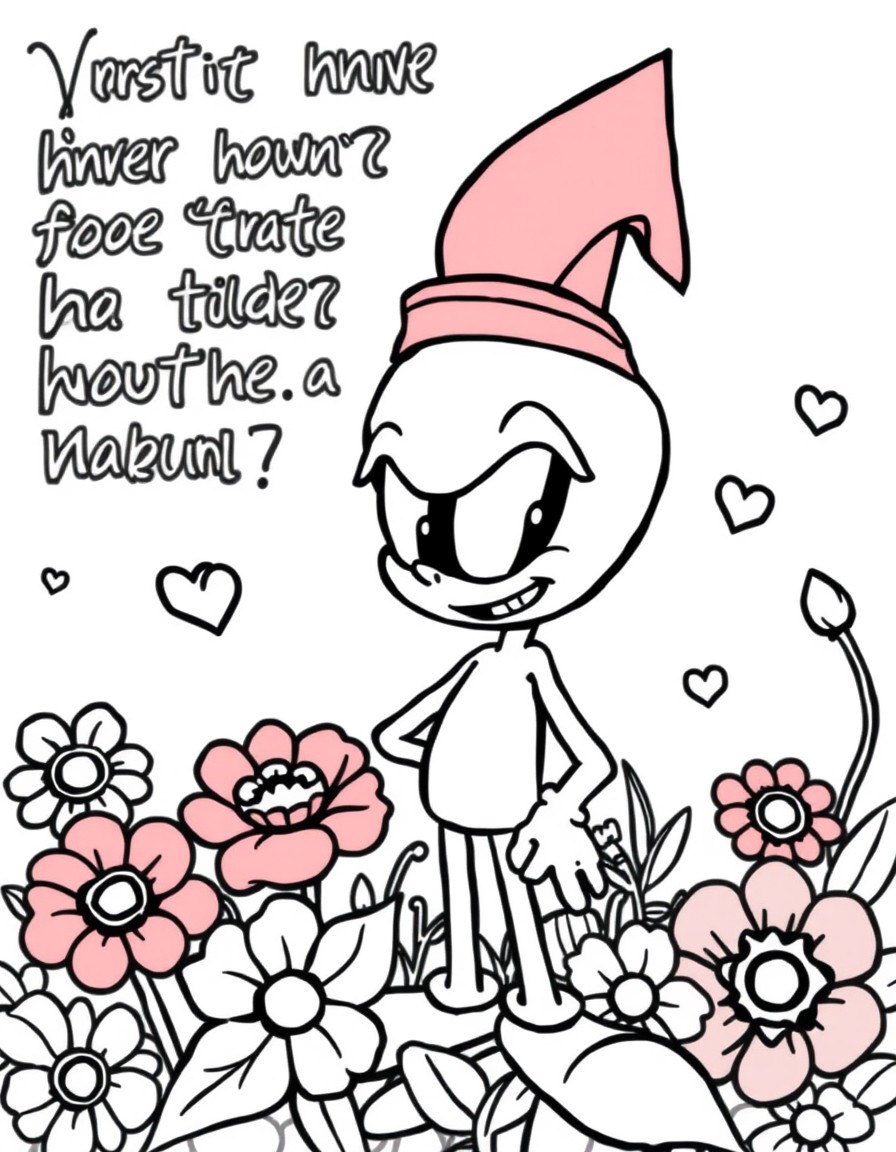 Floral and quotes and Marvin the martian
