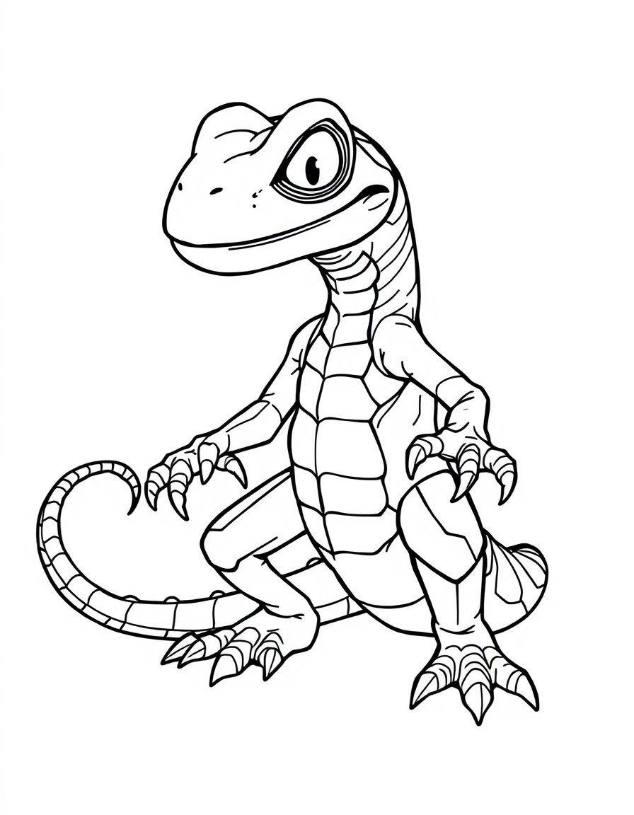 Reptil from the show "Spidey and his amazing friends" before transforming