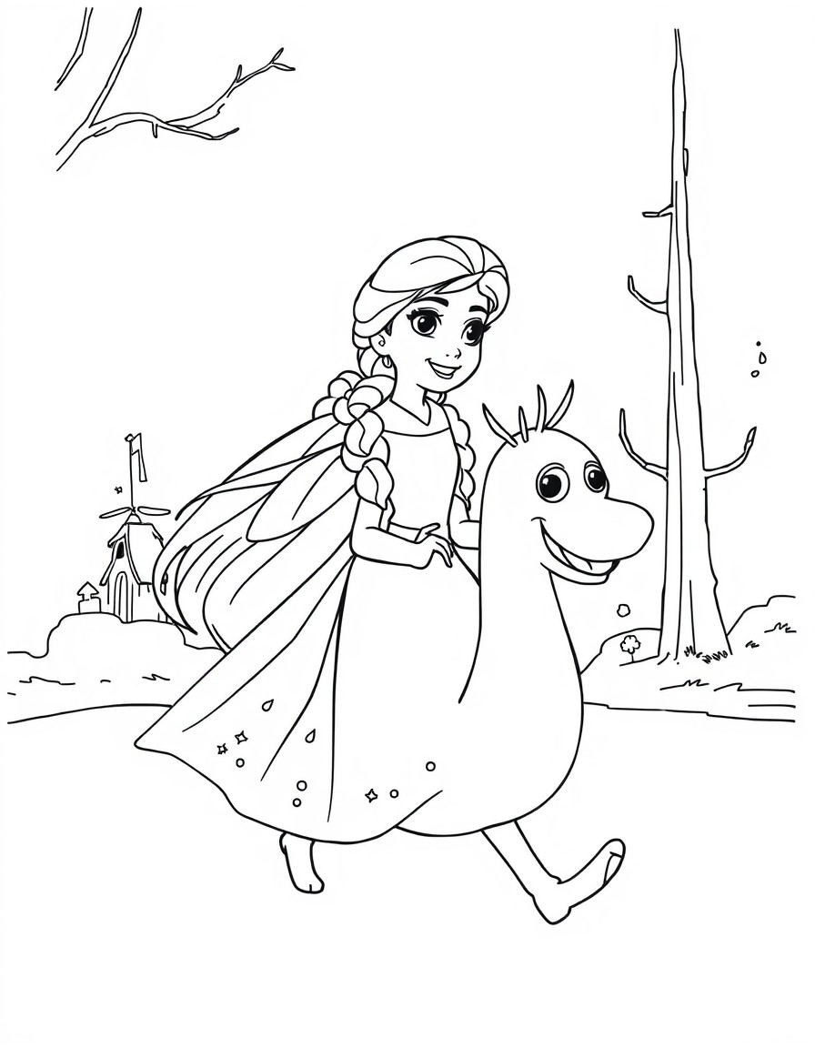 Crea Frozen che passeggia ridendo