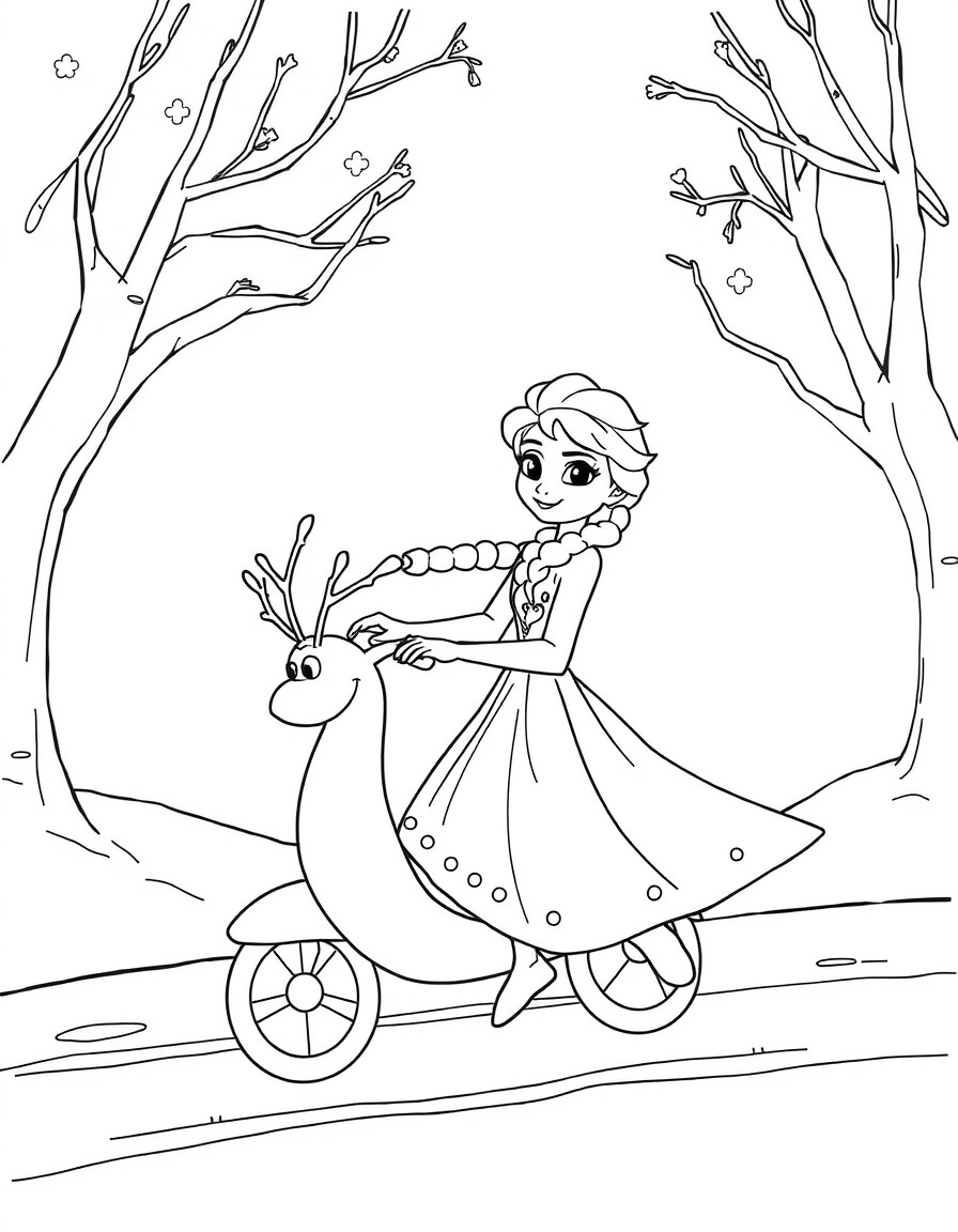 Crea Frozen che passeggia ridendo