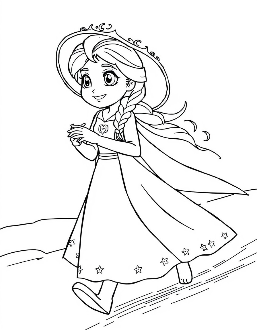 Crea Frozen che passeggia ridendo