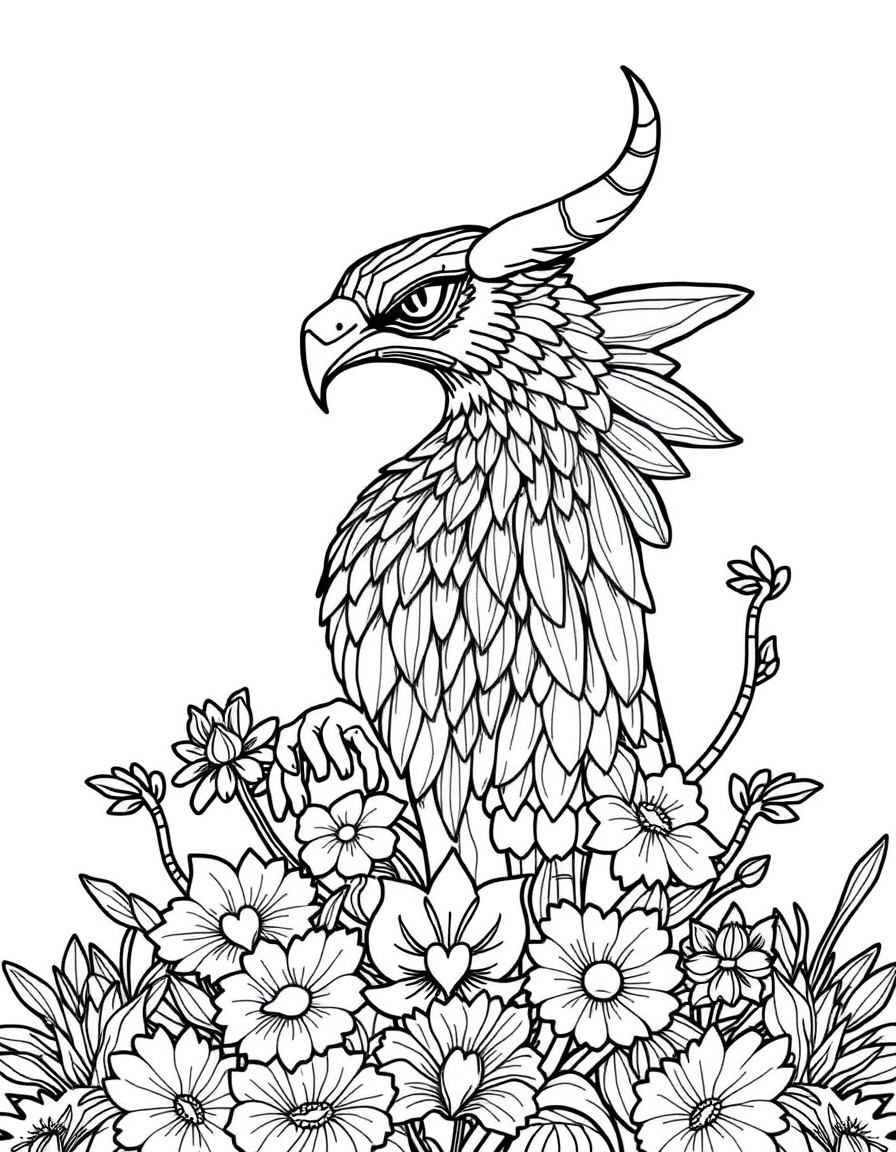 white background, black outlines, well-structured, ready for coloring, coloring page of: , very detailed, perfect for very advanced coloring