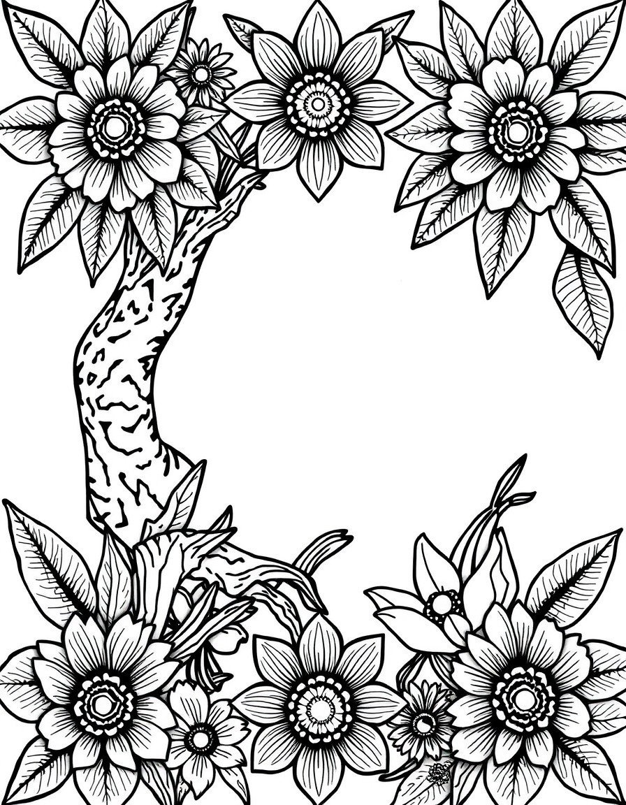 white background, black outlines, well-structured, ready for coloring, coloring page of: , very detailed, perfect for very advanced coloring