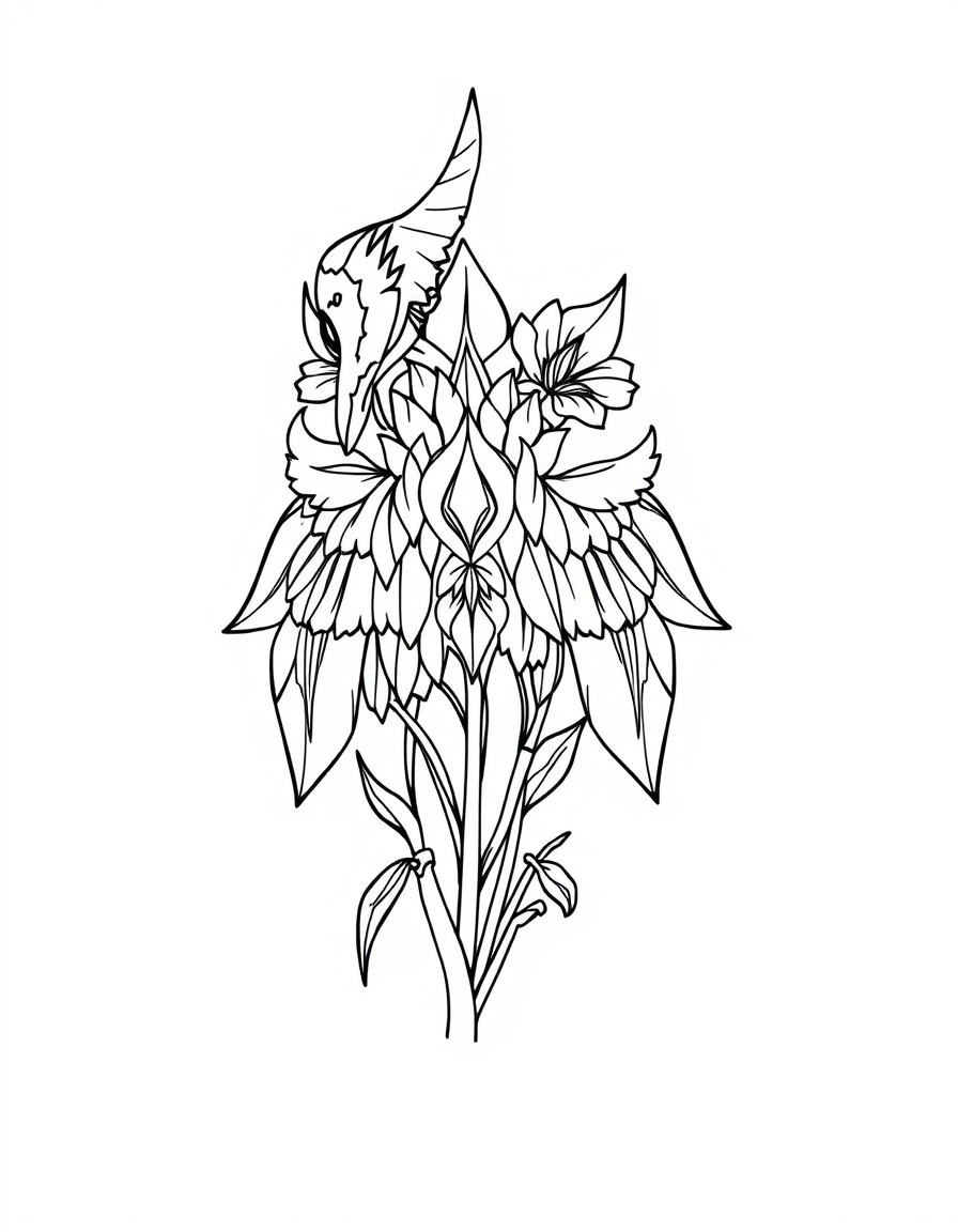 white background, black outlines, well-structured, ready for coloring, coloring page of: , very detailed, perfect for very advanced coloring