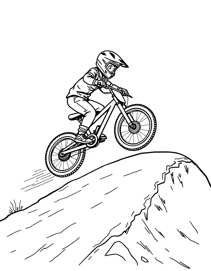 kid on a bike jumping over a dirt ramp