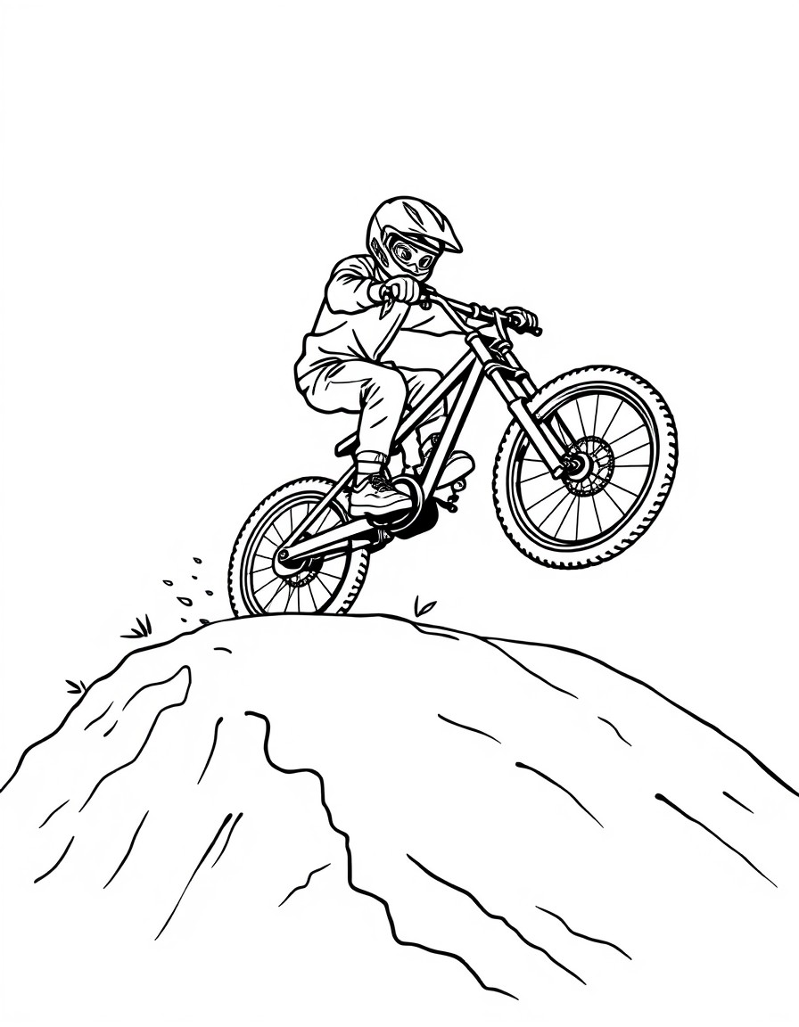 kid on a bike jumping over a dirt ramp