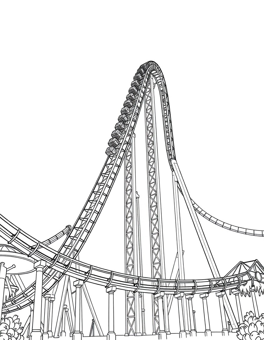 A rollercoaster at an amusement park