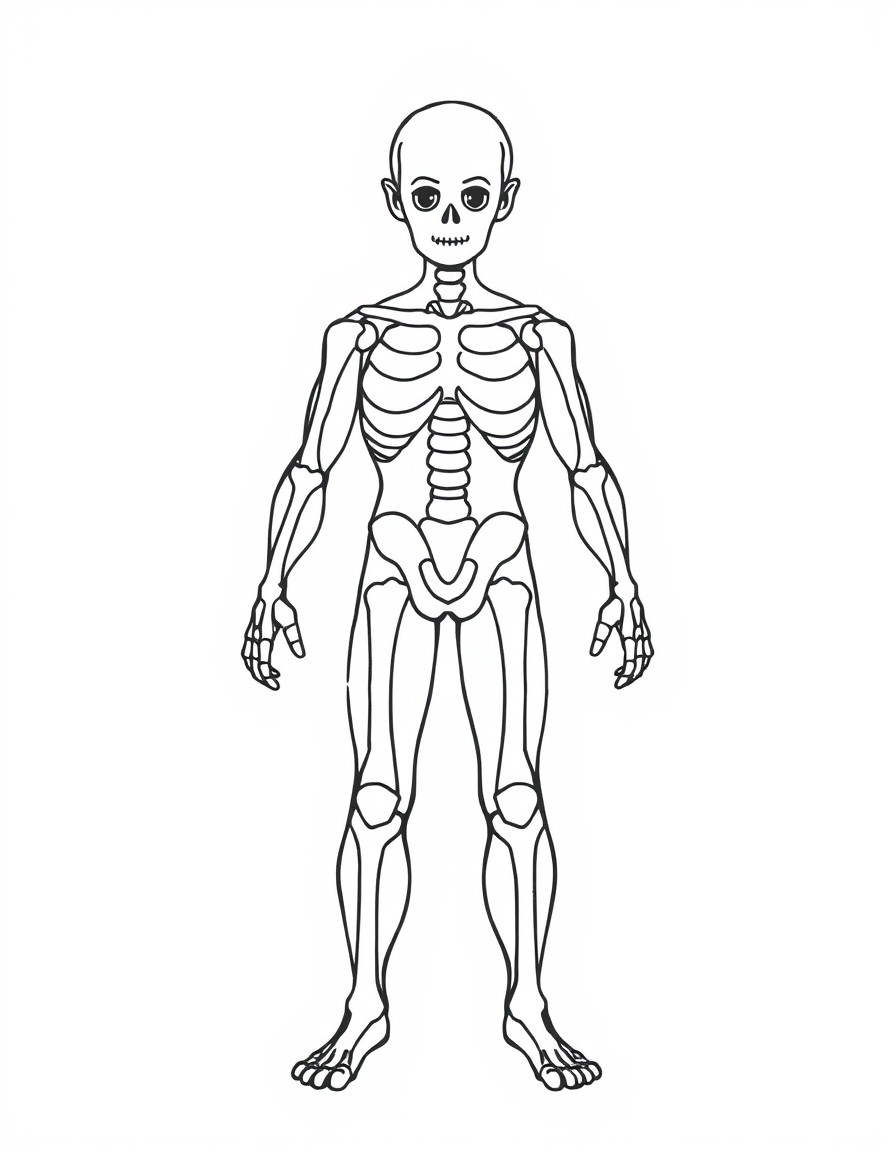 white background, black outlines, anatomically correct with proper proportions, well-structured, no missing or extra limbs, ready for coloring, coloring page of: , simple black outlines, large clear spaces, perfect for kids coloring