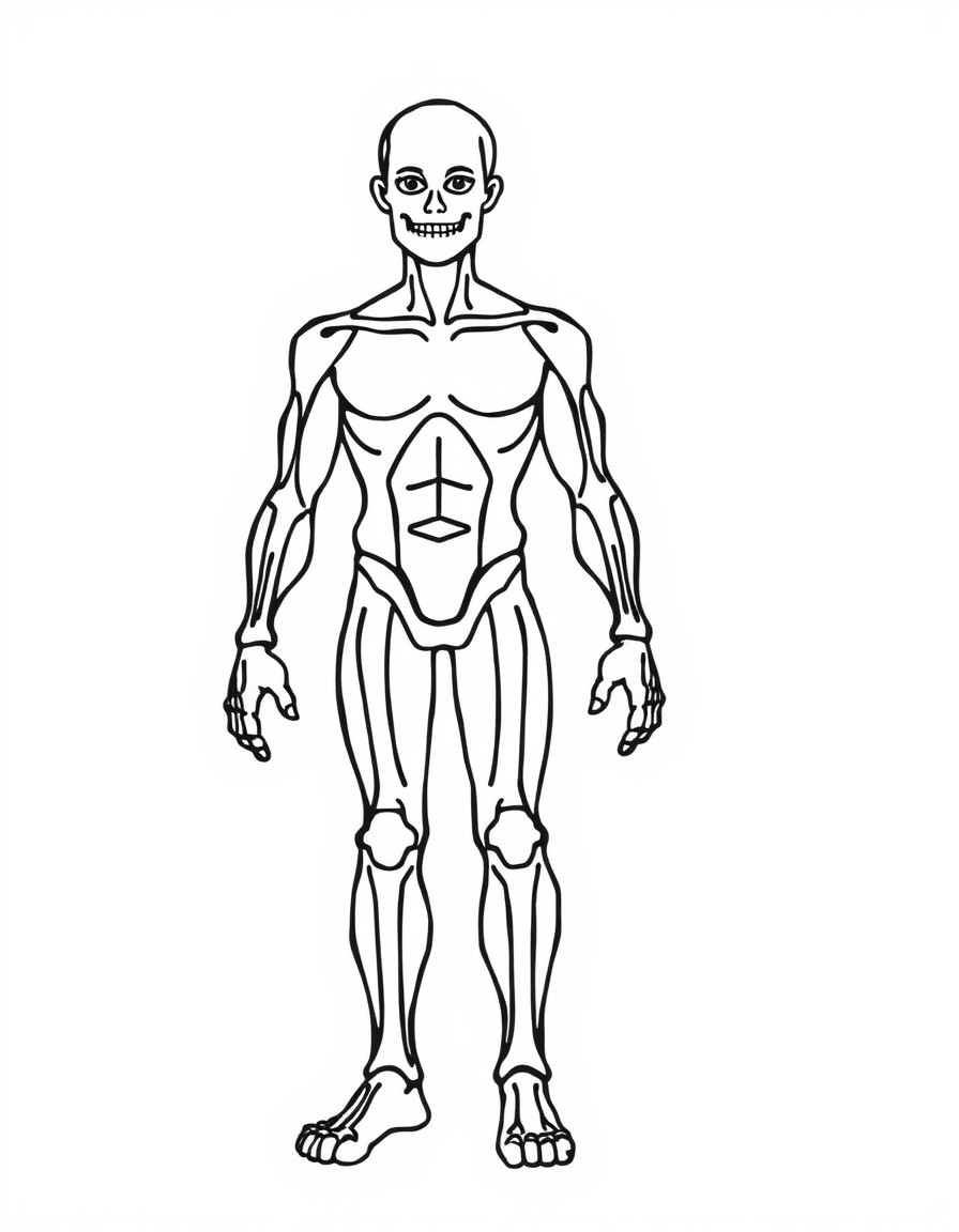 white background, black outlines, anatomically correct with proper proportions, well-structured, no missing or extra limbs, ready for coloring, coloring page of: , simple black outlines, large clear spaces, perfect for kids coloring