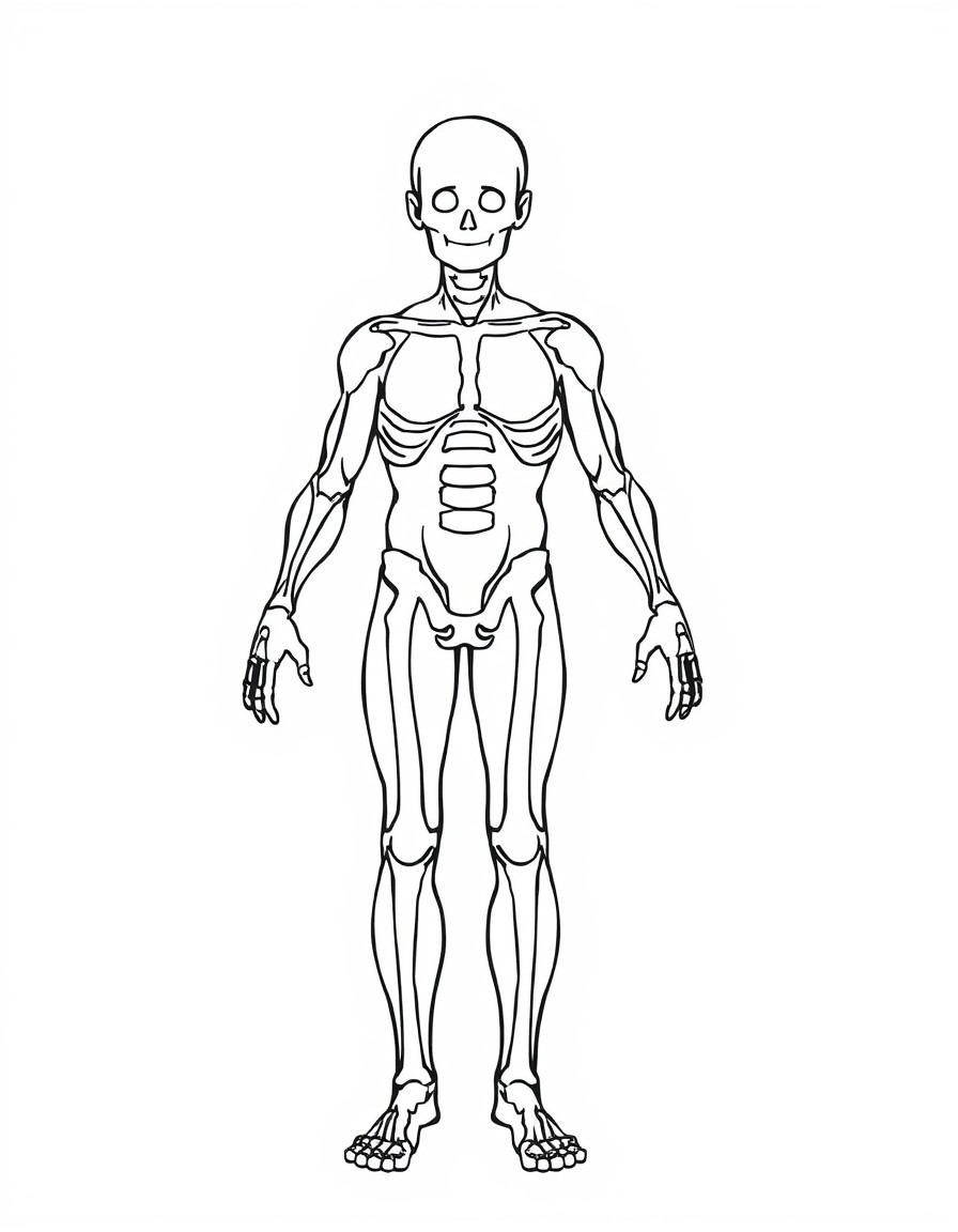 white background, black outlines, anatomically correct with proper proportions, well-structured, no missing or extra limbs, ready for coloring, coloring page of: , simple black outlines, large clear spaces, perfect for kids coloring