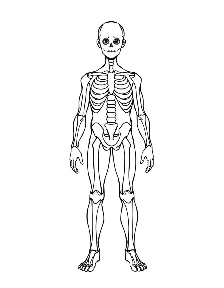 white background, black outlines, anatomically correct with proper proportions, well-structured, no missing or extra limbs, ready for coloring, coloring page of: , simple black outlines, large clear spaces, perfect for kids coloring