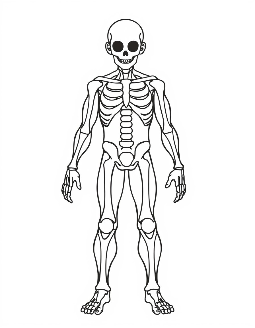 white background, black outlines, anatomically correct with proper proportions, well-structured, no missing or extra limbs, ready for coloring, coloring page of: , simple black outlines, large clear spaces, perfect for kids coloring