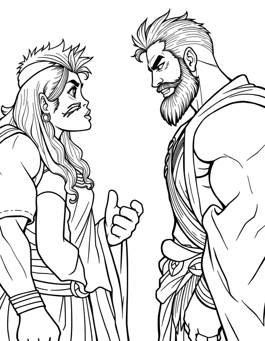 strong men speaking with beautiful girl