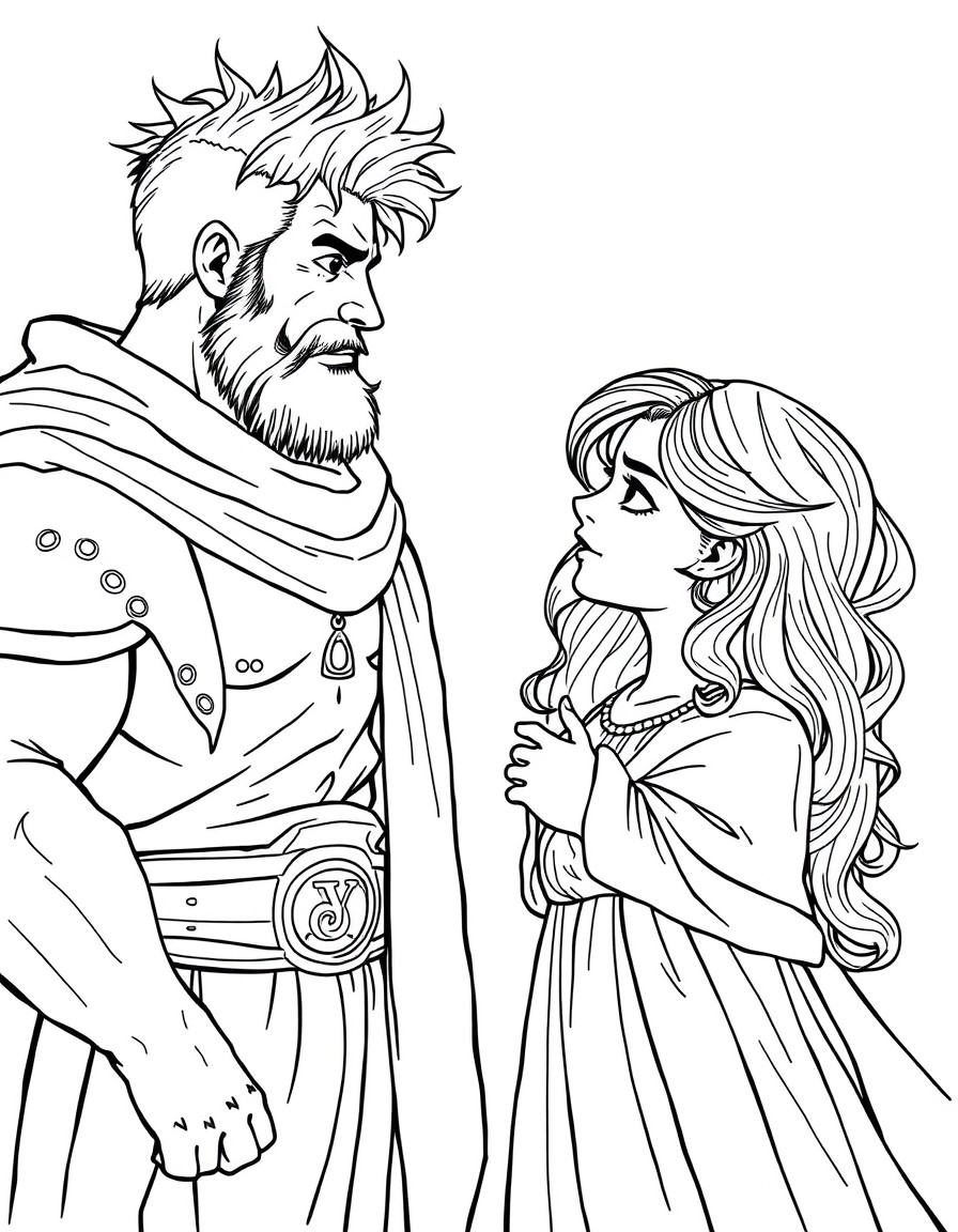 strong men speaking with beautiful girl