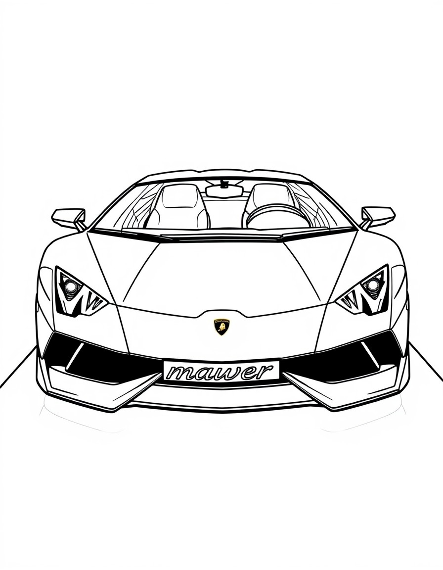 a lamborghini with license plate "mawer"