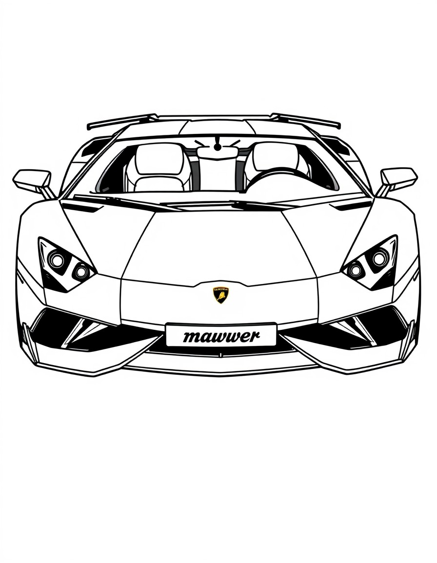 a lamborghini with license plate "mawer"