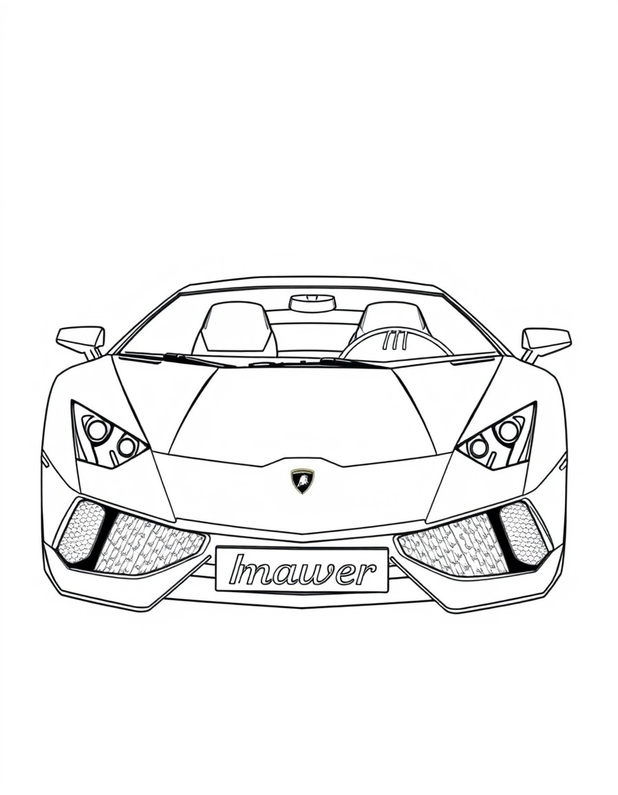 a lamborghini with license plate "mawer"