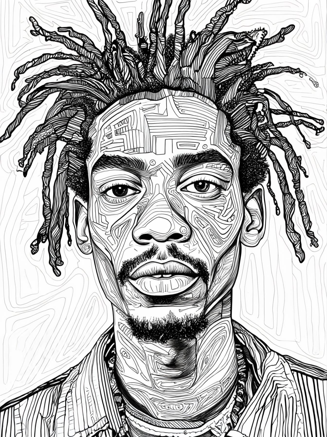 A picture similar to a picture of basquiat