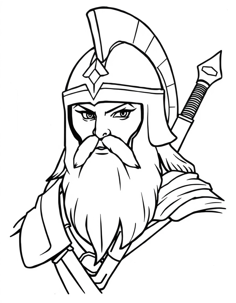 a contour of a warrior that will be used as a template, no armor or sword or helmets, no details in the face