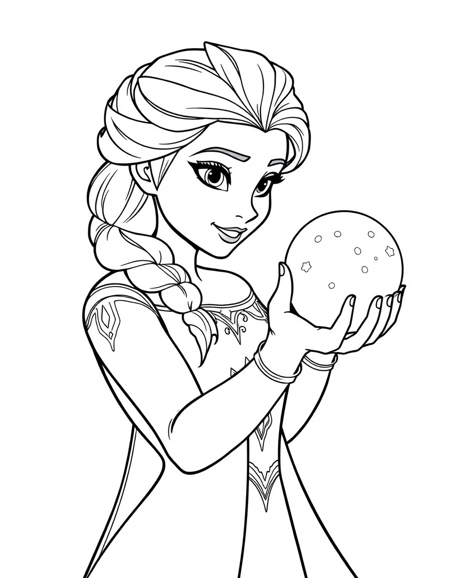 Elsa trhowing a snowball