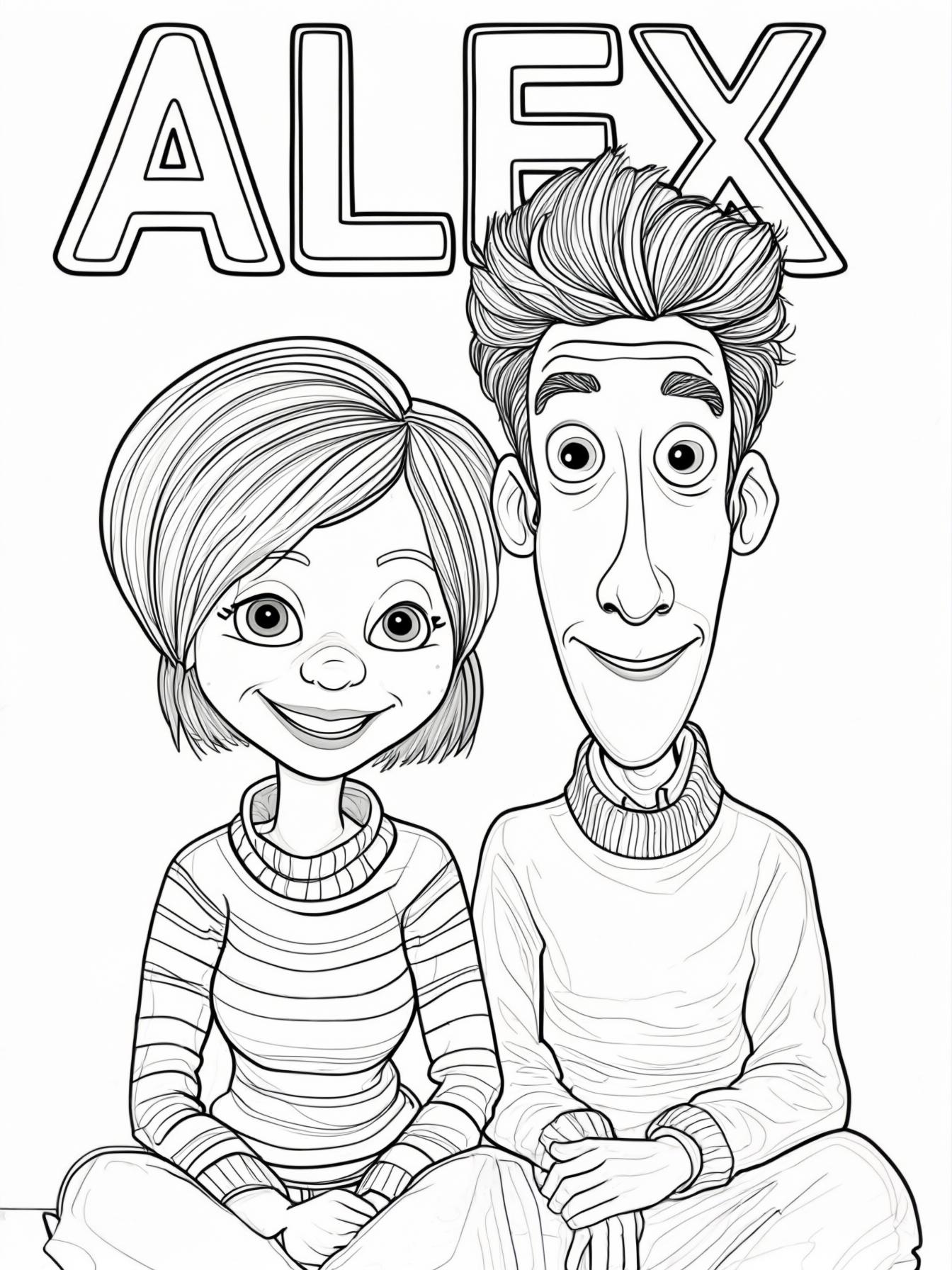 ernie and bert from sesamstreet with the text ALEX