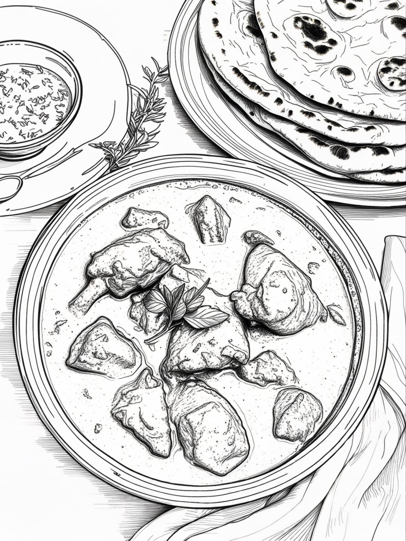 Butter chicken with naan