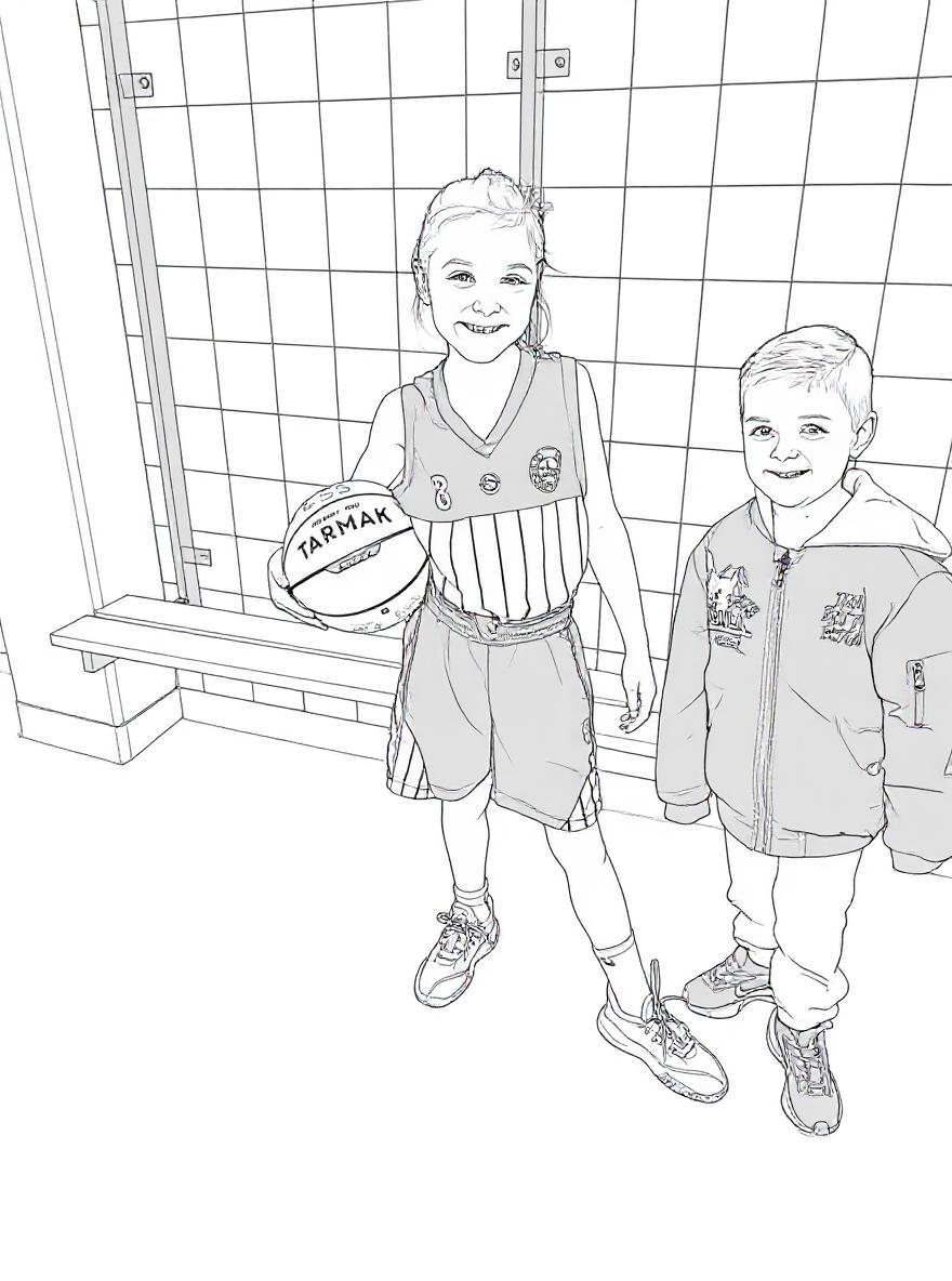 Make this a high-quality black and white coloring page with white background, black lines, and clear, bold outlines, well-defined shapes, and clean edges. Remove all shading and textures, keeping only