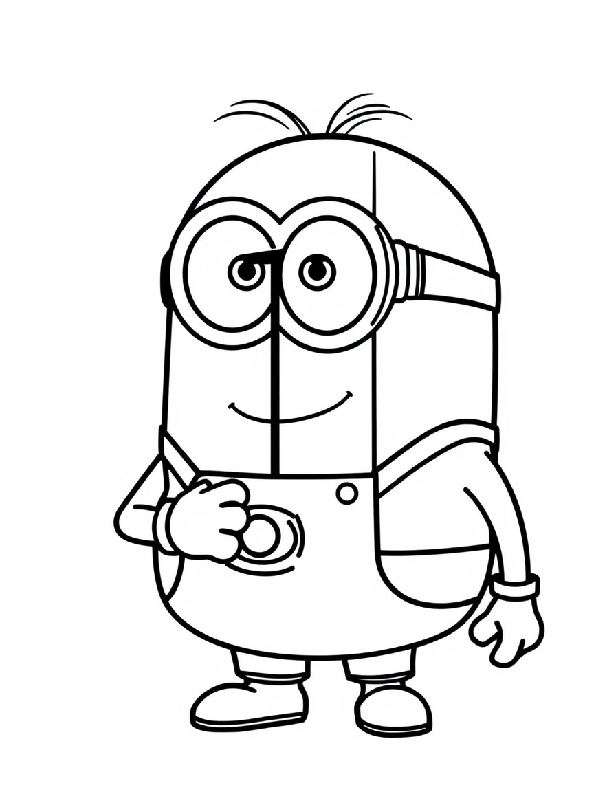 number one with minions cartoon