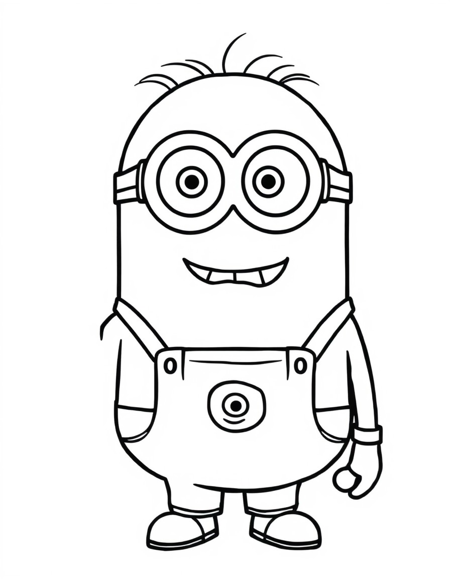 number one with minions cartoon