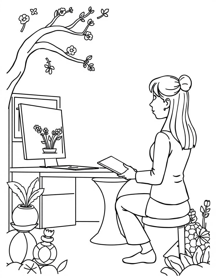 a teacher teaching on youtube