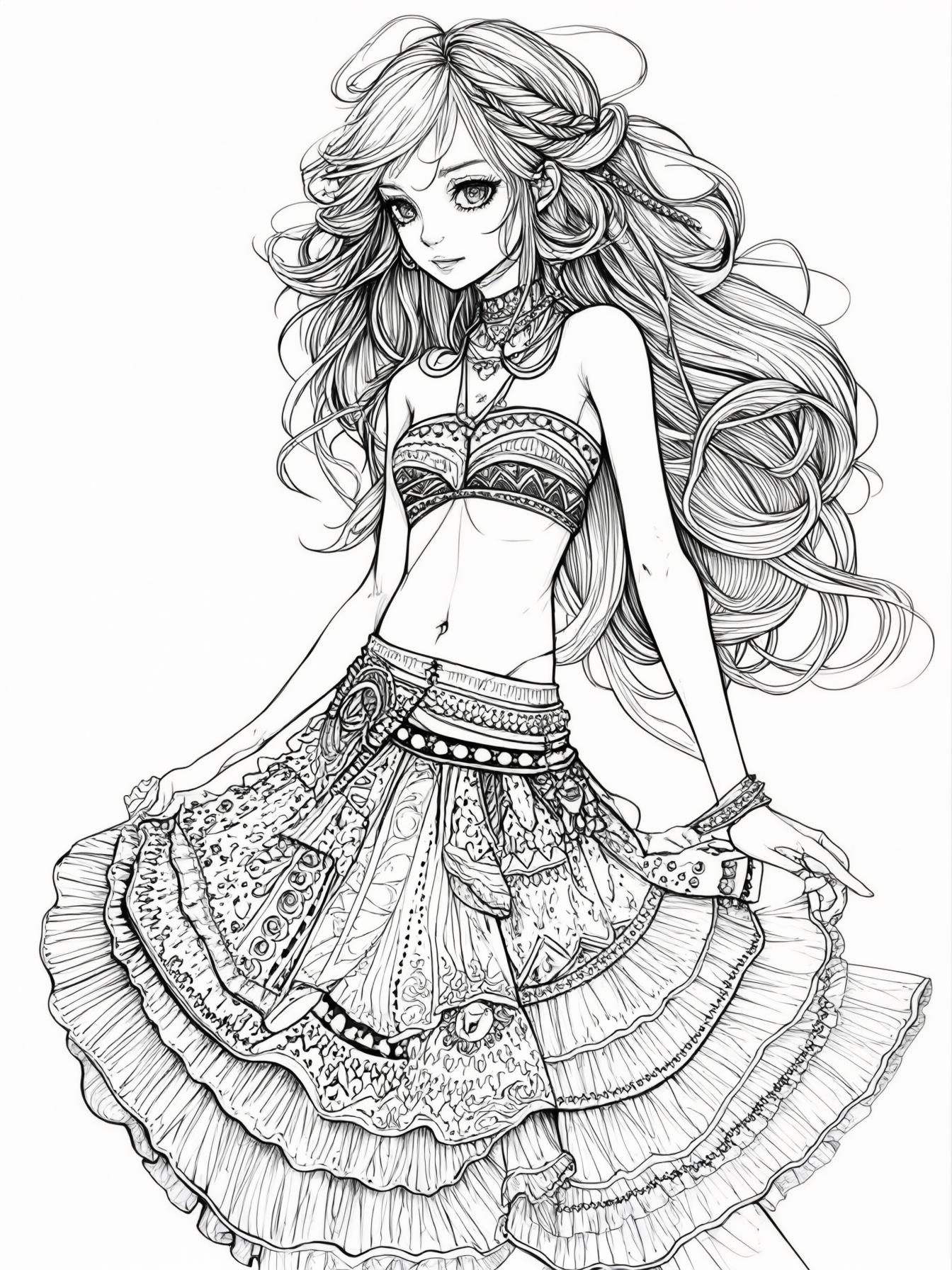 strappado skirted girl