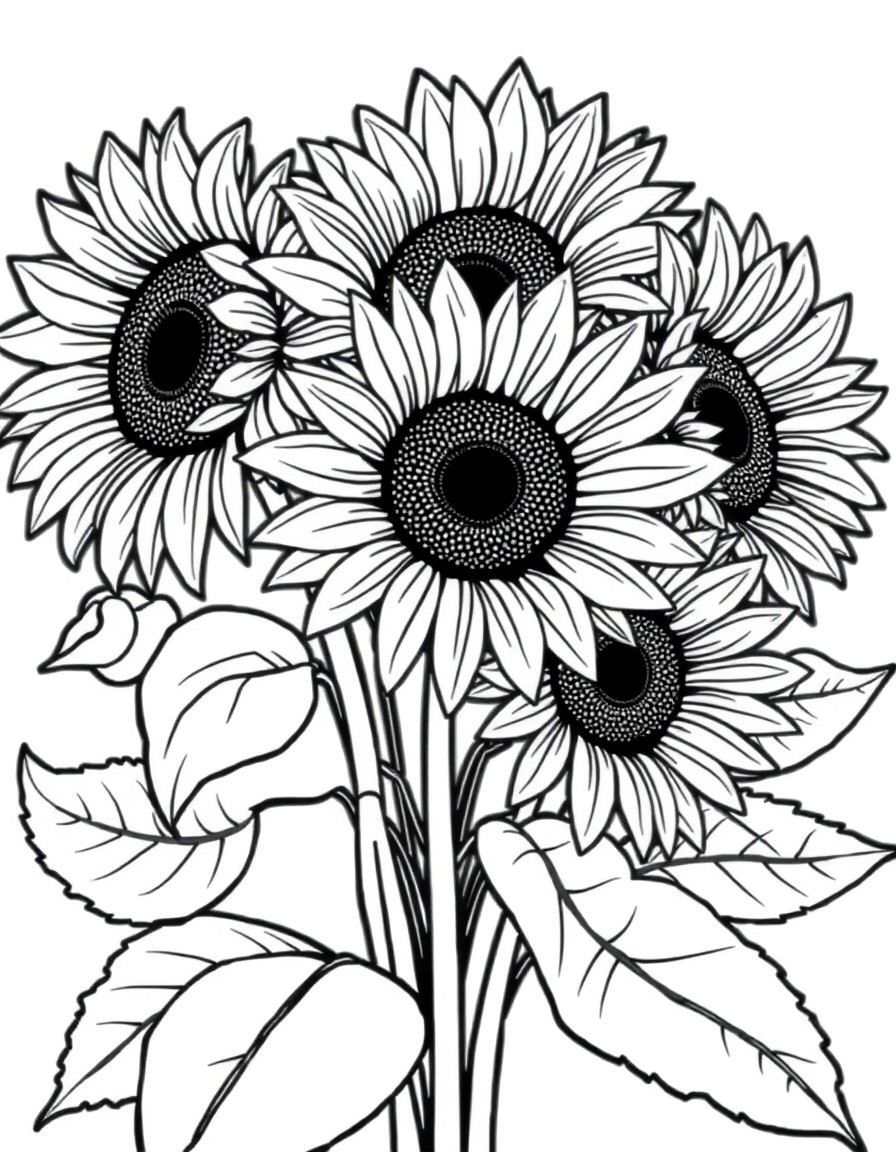 A sunflower bouquet