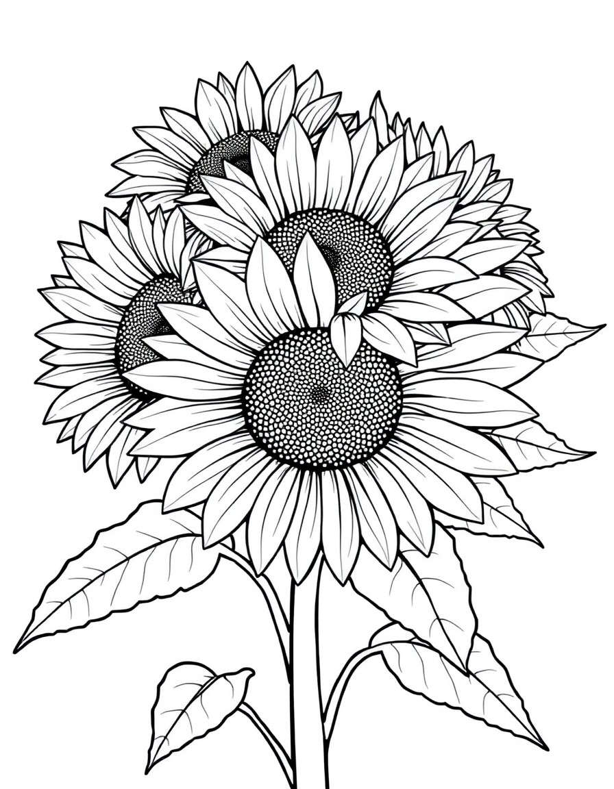 A sunflower bouquet