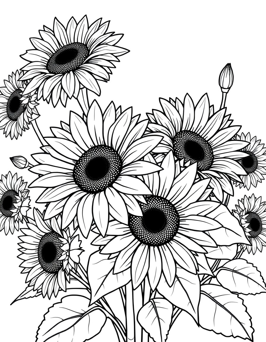 A sunflower bouquet