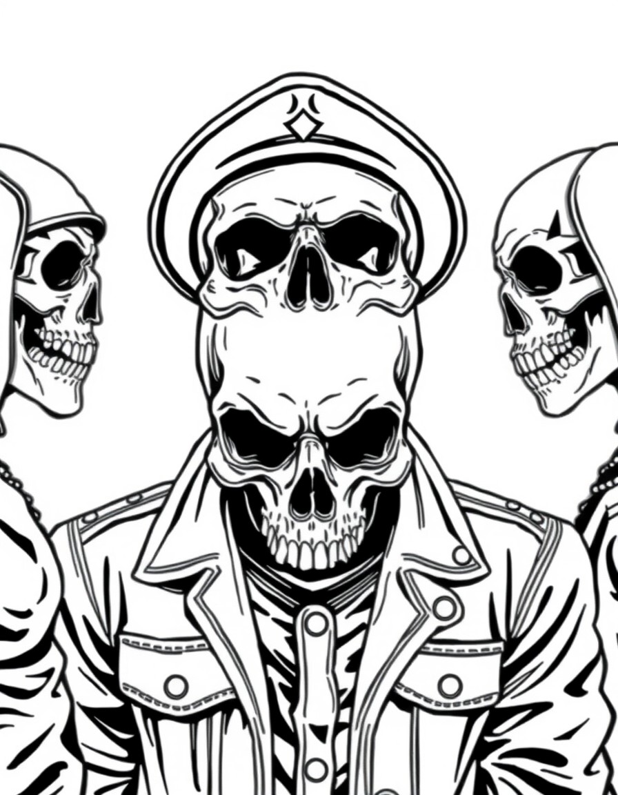 Gangster skull people in love with names Donny Krista in the background