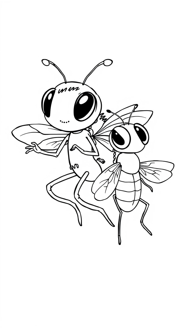 A cute firefly and her comedic sidekick a fruit fly on adventures