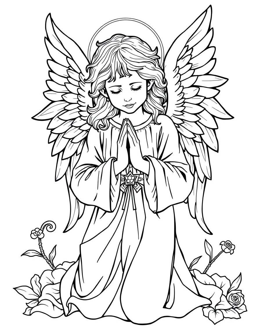 A praying angel beautifuf