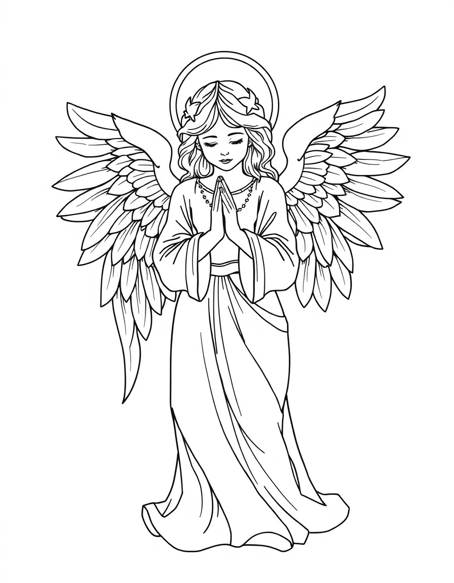 A praying angel beautifuf