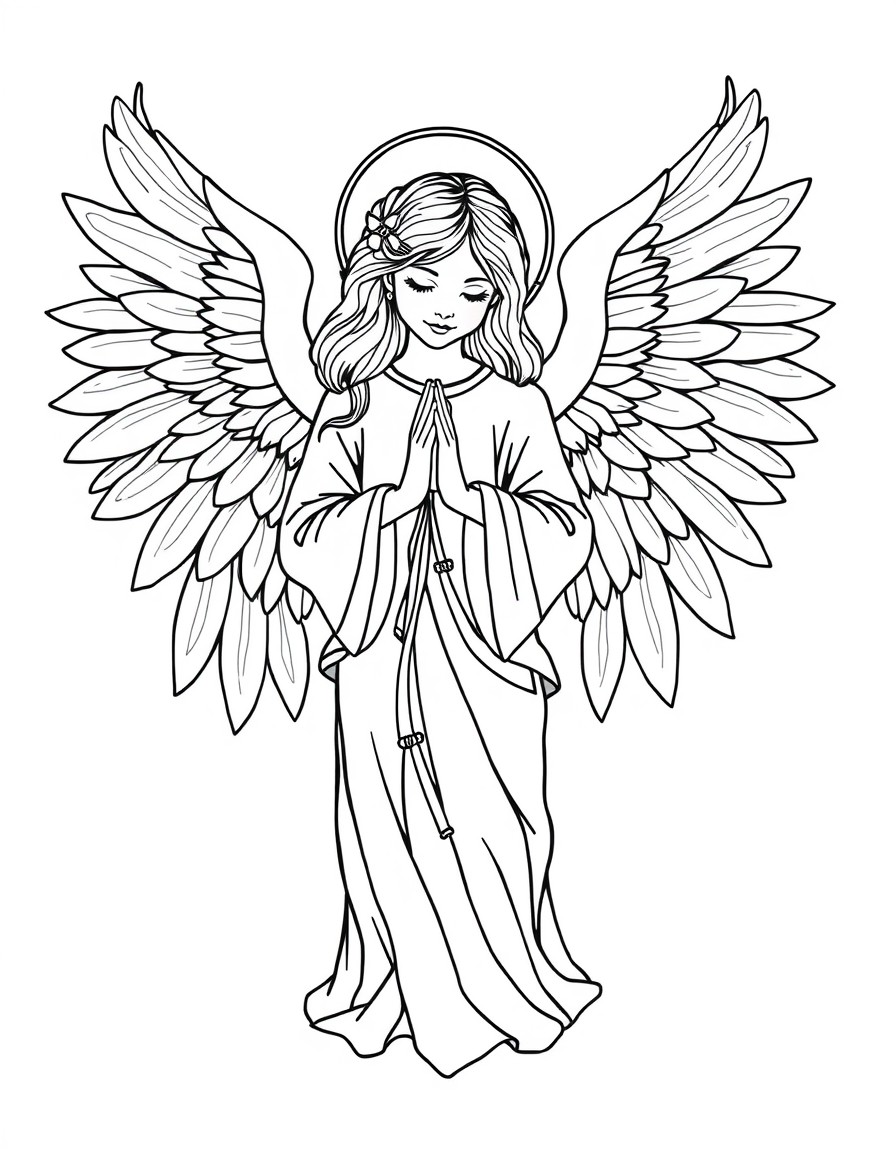 A praying angel beautifuf