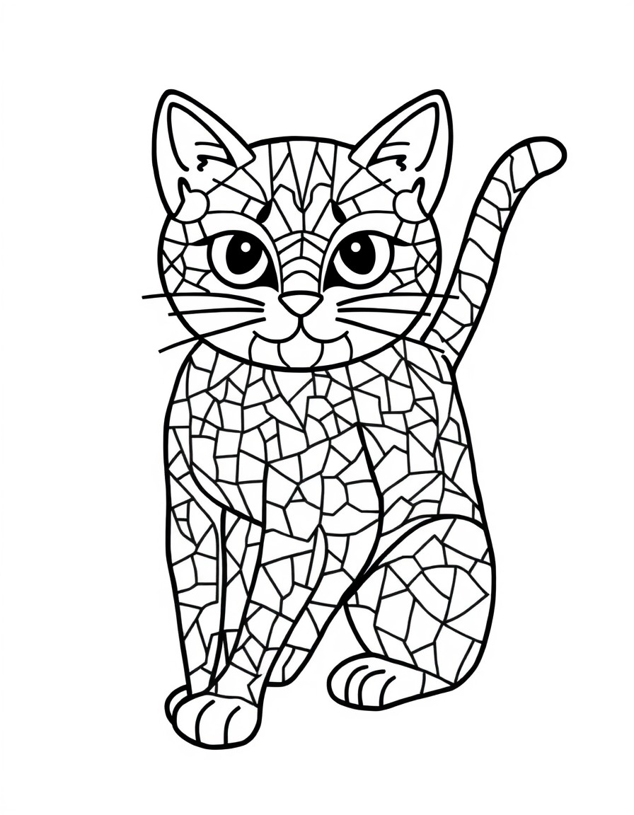 mosaic cat