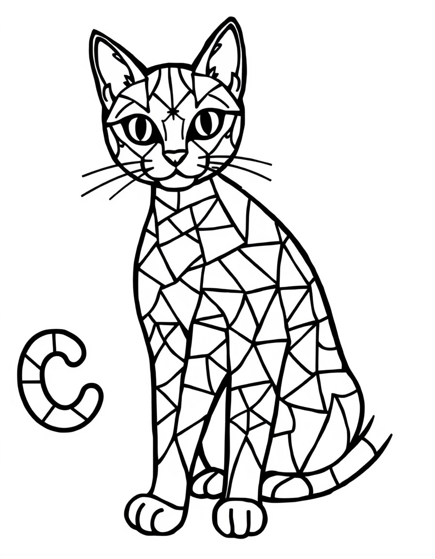 mosaic cat