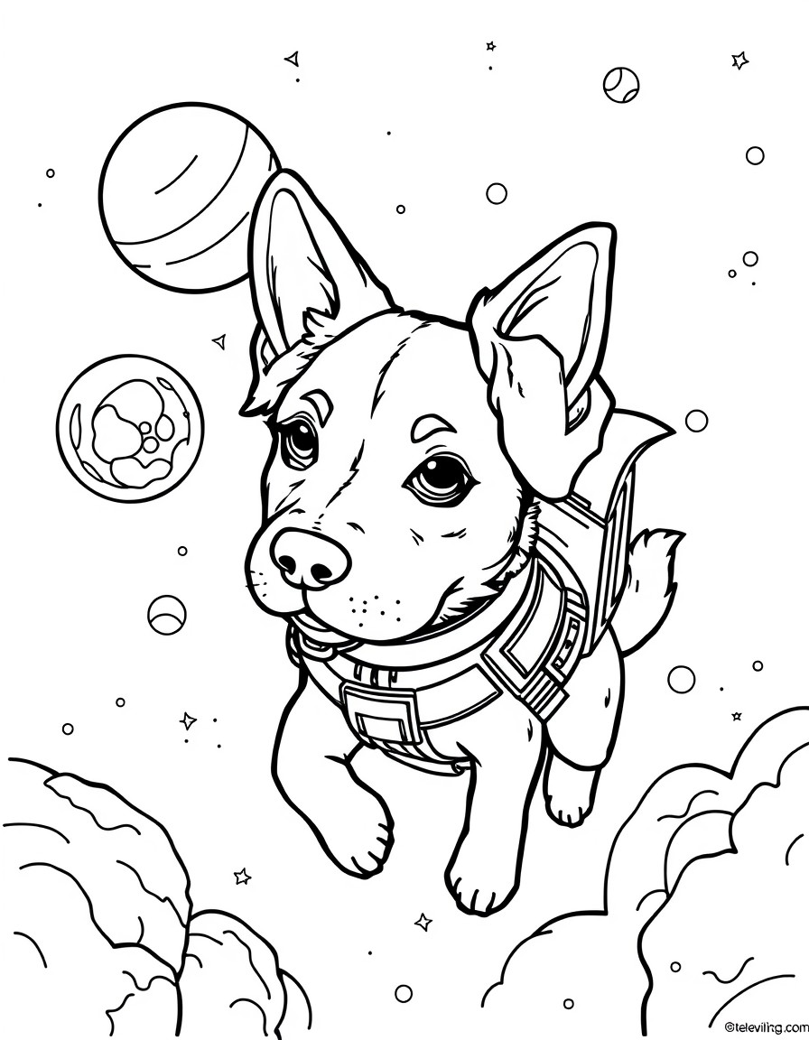 dog in space