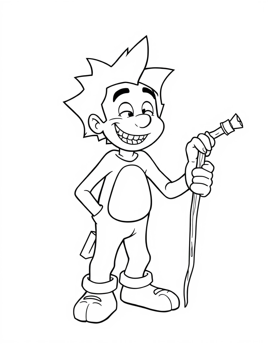 Create a jerry with a stick